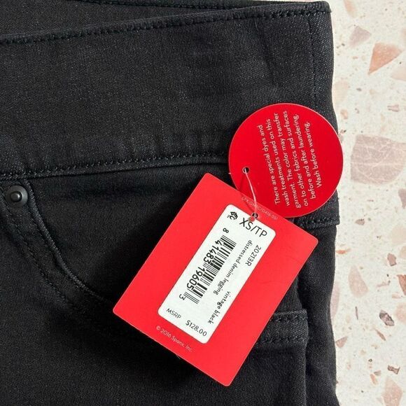 Spanx Vintage Distressed Ankle Skinny Jeans vintage black XS new - Picture 12 of 13